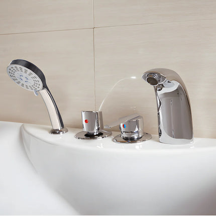 Baignoire balnéo angle gauche avec appuie-tête - Blanc - 150 cm - GAVINO