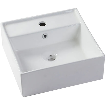 Meuble de salle de bain suspendu rainuré avec double vasque à poser carrée - Blanc - 120 cm - KELIZA