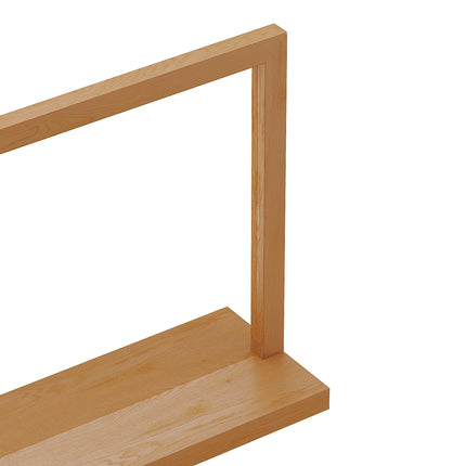 Miroir mural avec tablette en chêne naturel - Naturel - 120 cm - JIAO