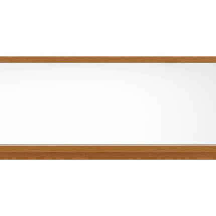 Miroir mural avec tablette en chêne naturel - Naturel - 120 cm - JIAO