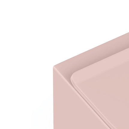WC suspendu sans bride finition mate avec bâti-support et plaque de déclenchement - Rose - 36 cm - Les Essentiels