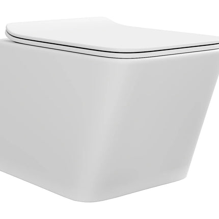 WC suspendu sans bride finition mate - blanc - 35,5 cm - Les Essentiels CLEMONA
