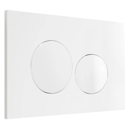 Pack WC suspendu sans bride blanc mat avec bâti-support et plaque de déclenchement blanche - 35,5 cm - Les Essentiels