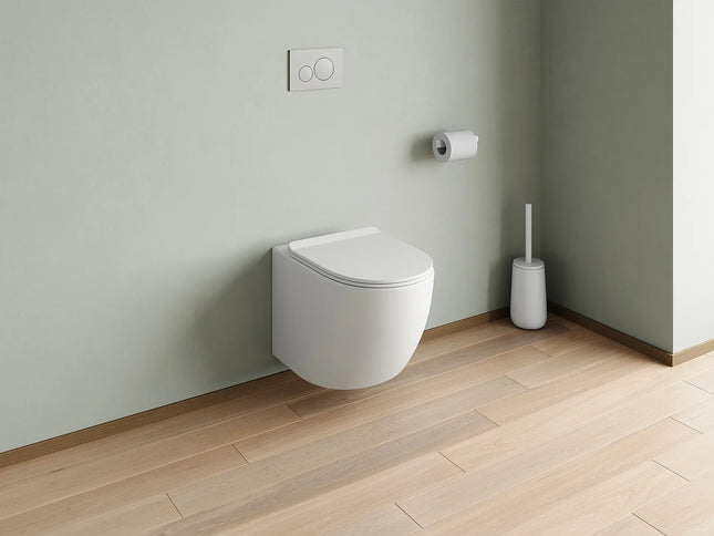 WC suspendu sans bride finition mate - blanc - 36 cm - Les Essentiels