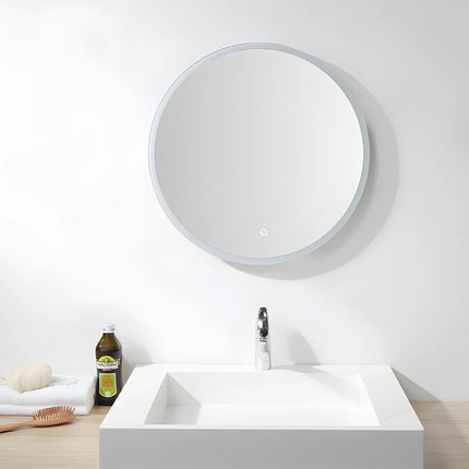 Miroir rond lumineux LED avec système anti-buée - Transparent - 80 cm - Les éphémères