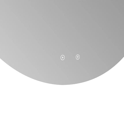 Miroir ovale LED avec technologie anti-buée - Transparent - 60 cm - ROMULA