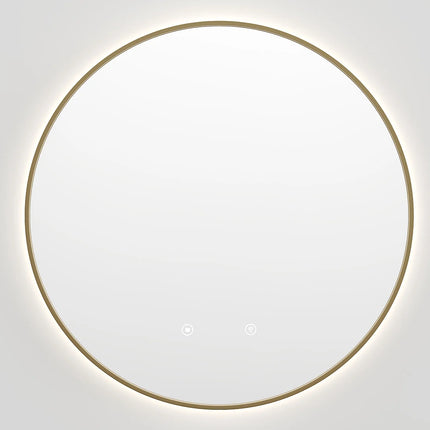 Miroir lumineux rond avec LED et anti-buée - Doré - 60 cm - Les Astucieux
