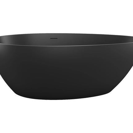 Baignoire à poser ovale finition noir mat - 160 cm - APULIA