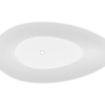 Baignoire ovale à poser finition blanc mat - 82 cm - APULIA