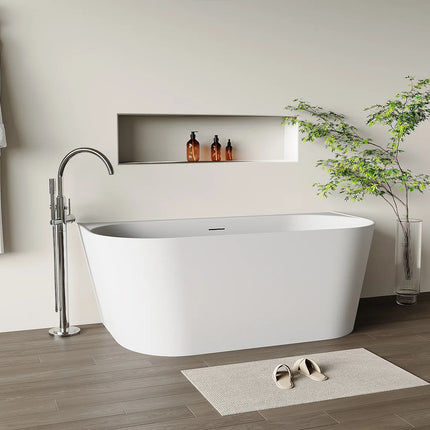 Baignoire ovale finition mate - Blanc mat - 75 cm - AMOBIA