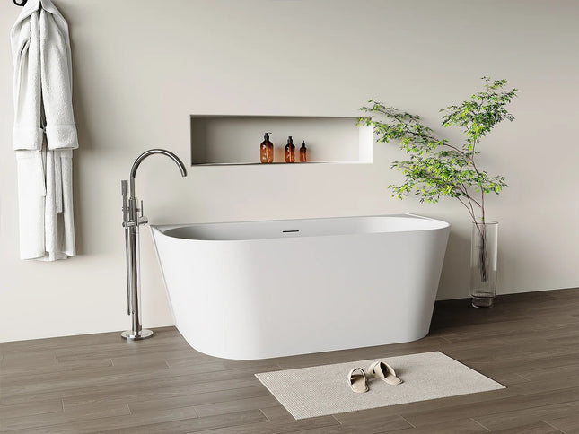 Baignoire ovale finition mate - Blanc mat - 75 cm - AMOBIA