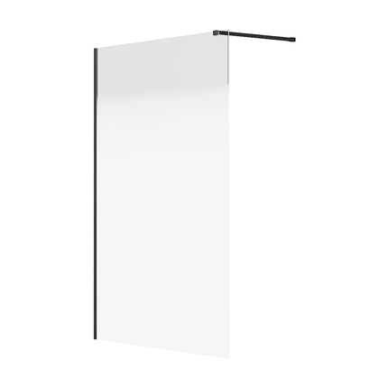 Paroi de douche à l'italienne finition mate dégradée - Noir mat - 140 cm - POMARO