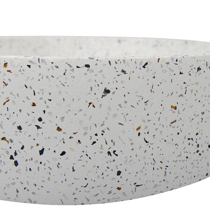 Vasque à poser ronde finition polie avec bonde clic-clac - Blanc - 39 cm - DUKAT