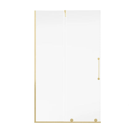 Paroi de douche à l'italienne avec porte coulissante - Doré brillant - 120 cm - YOREM