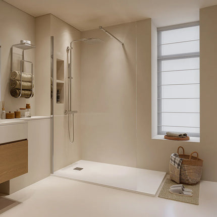 Paroi de douche à l'italienne design contemporain - Noir mat - 120 cm - Les Essentiels DAREN