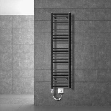 Radiateur électrique design avec élément chauffant chromé - Anthracite - 30 cm - Sahara
