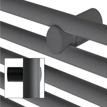 Radiateur électrique design avec élément chauffant chromé - Anthracite - 30 cm - Sahara