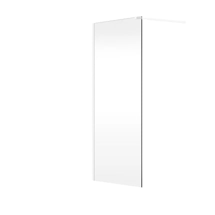 Paroi de douche à l'italienne design industriel mat - Blanc mat - 120 cm - Les Essentiels DAREN