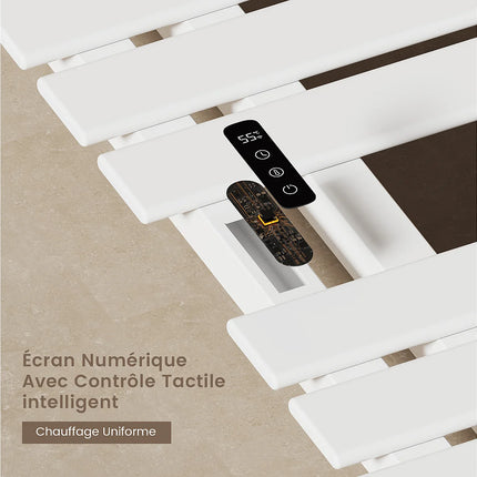 Chauffe-serviettes électrique design avec écran tactile et WiFi - Blanc - 50 cm - DS CONCEPT