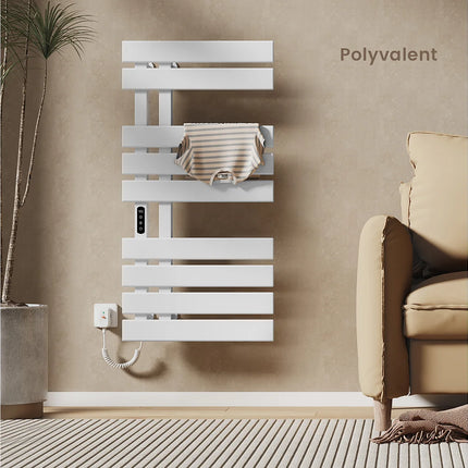 Chauffe-serviettes électrique design avec écran tactile et WiFi - Blanc - 50 cm - DS CONCEPT