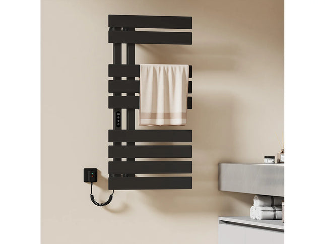 Sèche-serviettes électrique à inertie fluide noir 50 cm DS CONCEPT