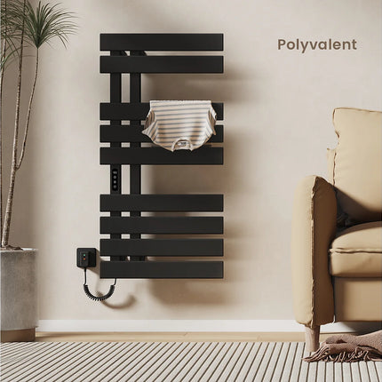 Sèche-serviettes électrique à inertie fluide noir 50 cm DS CONCEPT