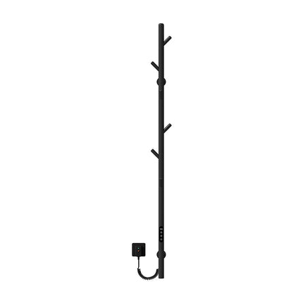 Sèche-serviettes électrique design moderne suspendu - Noir - 12,5 cm - DS CONCEPT