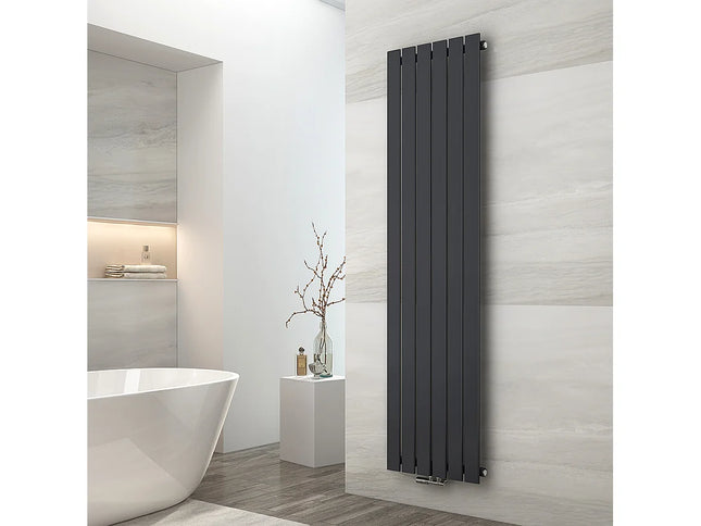 Radiateur à eau chaude plat mural vertical finition anthracite - 46 cm - EMKE