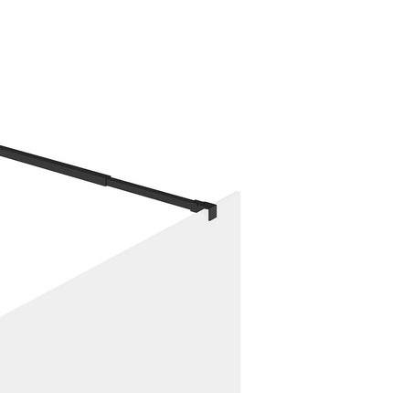 Paroi de douche à l'italienne design épuré avec verre anti-calcaire - Noir mat - 120 cm - DAREN