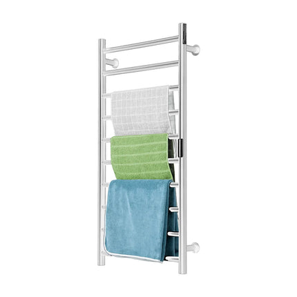 Sèche-serviettes électrique avec double système chauffant - Argent - 105 cm - DS CONCEPT