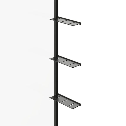 Paroi de douche à l'italienne finition noir mat - 120 cm - Les éphémères