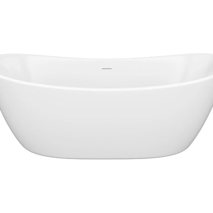 Baignoire îlot ovale à poser - Blanc brillant - 190 cm - BORAZA