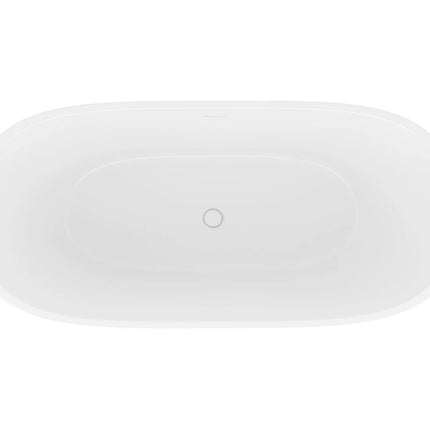 Baignoire îlot ovale à poser - Blanc brillant - 190 cm - BORAZA