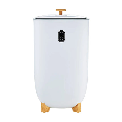 Chauffe-serviettes électrique 35L avec écran LED et minuterie - Blanc - 37 cm