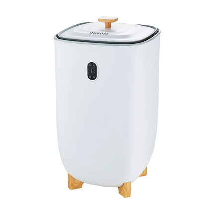 Chauffe-serviettes électrique 35L avec écran LED et minuterie - Blanc - 37 cm