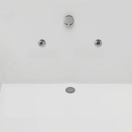 Baignoire balnéo d’angle gauche avec système balnéo - Blanc - 122 cm - THALASSA