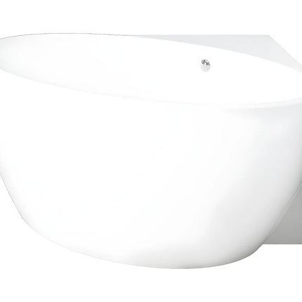 Baignoire d'angle quart de cercle finition brillante - Blanche - 127 cm - GOURAMI