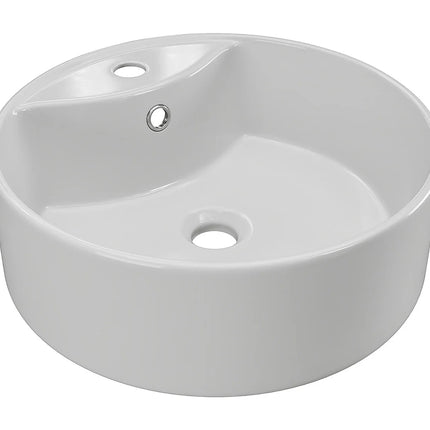 Meuble de salle de bain strié avec double vasque à poser ronde - Blanc - 120 cm - Good for Planet