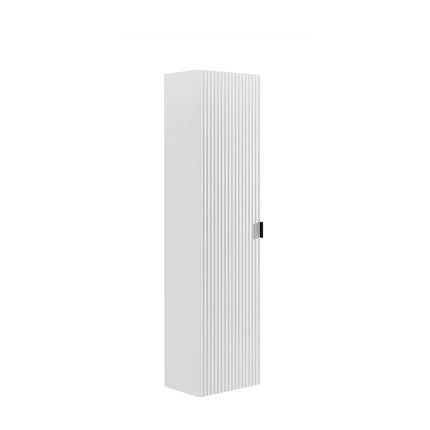 Meuble de salle de bain rainuré mat avec vasque à poser carrée double - Blanc - 120 cm - Good for Planet