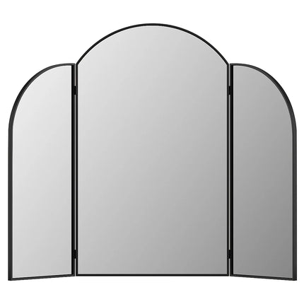 Miroir barbier modulable en métal noir - Noir - 85 cm - QIANA
