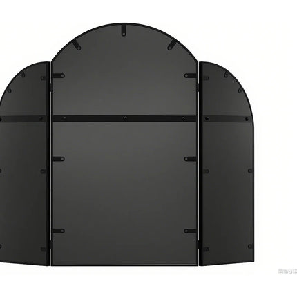 Miroir barbier modulable en métal noir - Noir - 85 cm - QIANA