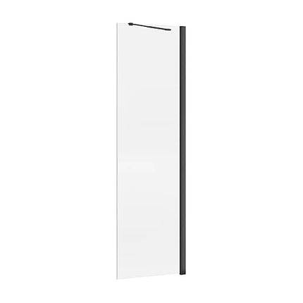 Paroi de douche à l'italienne design minimaliste - Noir mat - 60 cm - DAREN