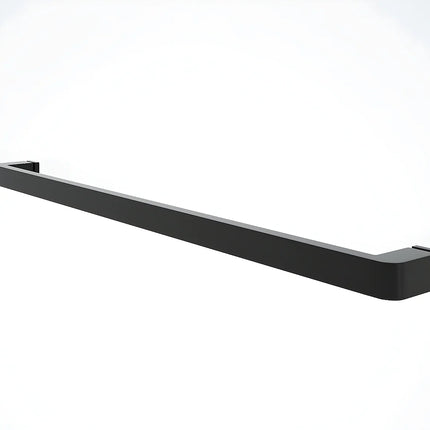 Paroi de douche à l'italienne design industriel avec porte-serviette - Noir - 120 cm - KRISTEN