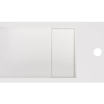 Lave-main suspendu avec vasque intégrée - blanc - 40 cm - PUMORI