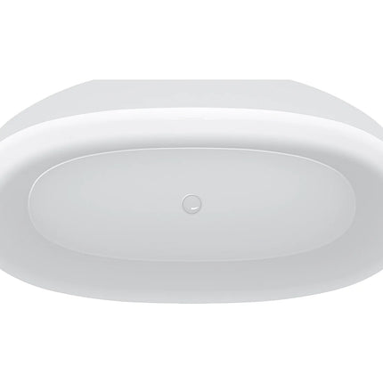 Baignoire ovale finition mate sans pieds - Blanc - 160 cm - LUMEL
