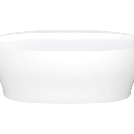 Baignoire ovale finition mate sans pieds - Blanc - 160 cm - LUMEL