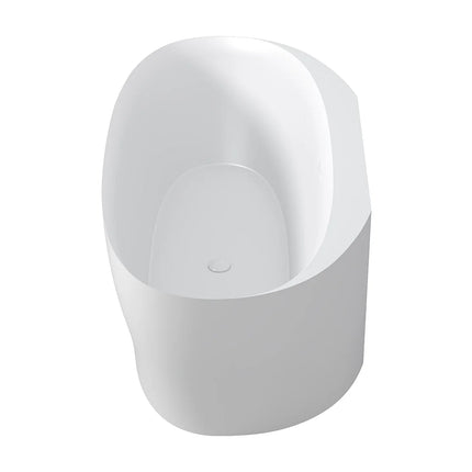 Baignoire ovale finition mate sans pieds - Blanc - 160 cm - LUMEL