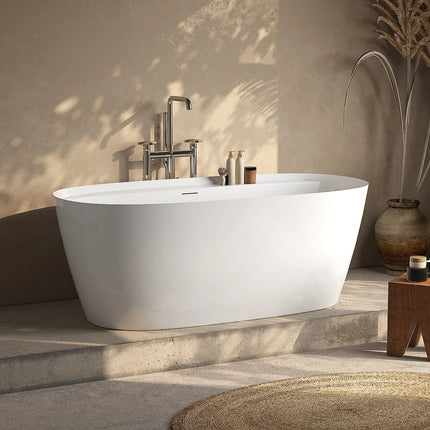 Baignoire îlot ovale finition brillante - Blanche - 160 cm - FORIMI