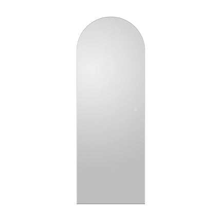 Miroir de salle de bain lumineux en arche avec éclairage LED et anti-buée - Blanc Mat - 60 cm - Les Astucieux