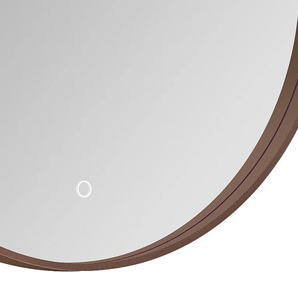 Miroir rond lumineux avec éclairage LED et anti-buée - Rose gold - 60 cm - CERALUMA
